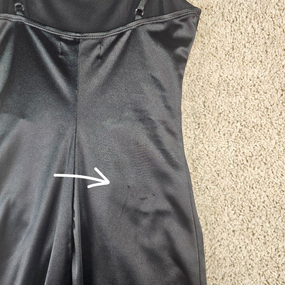 Emerald Sundae Black Satin Bodycon Mini Dress XXS NWT Party Cocktail - Picture 7 of 15